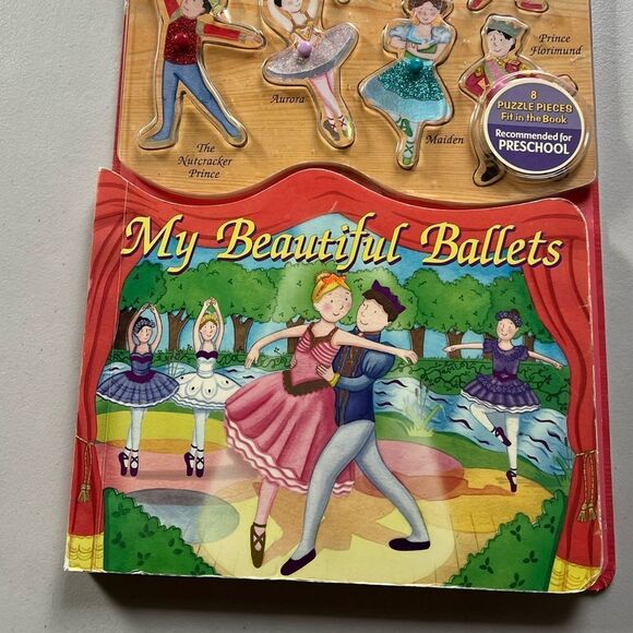 Rare My Beautiful Ballets Nutcracker XL Peg Puzzle Book Board - Picture 2 of 8